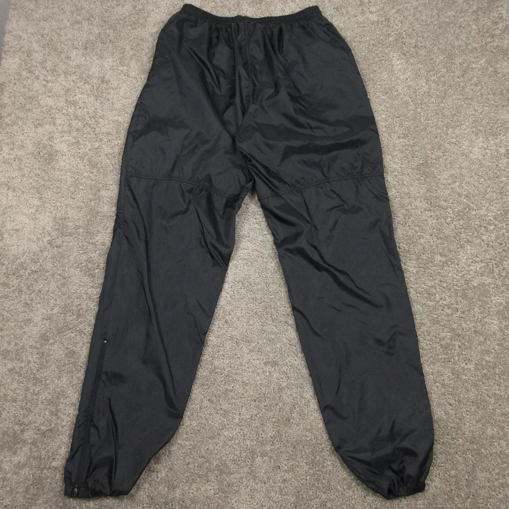 Vintage Nike Track Pants Boys XL Black Windbreaker Ankle Zip Warmup Running 90s